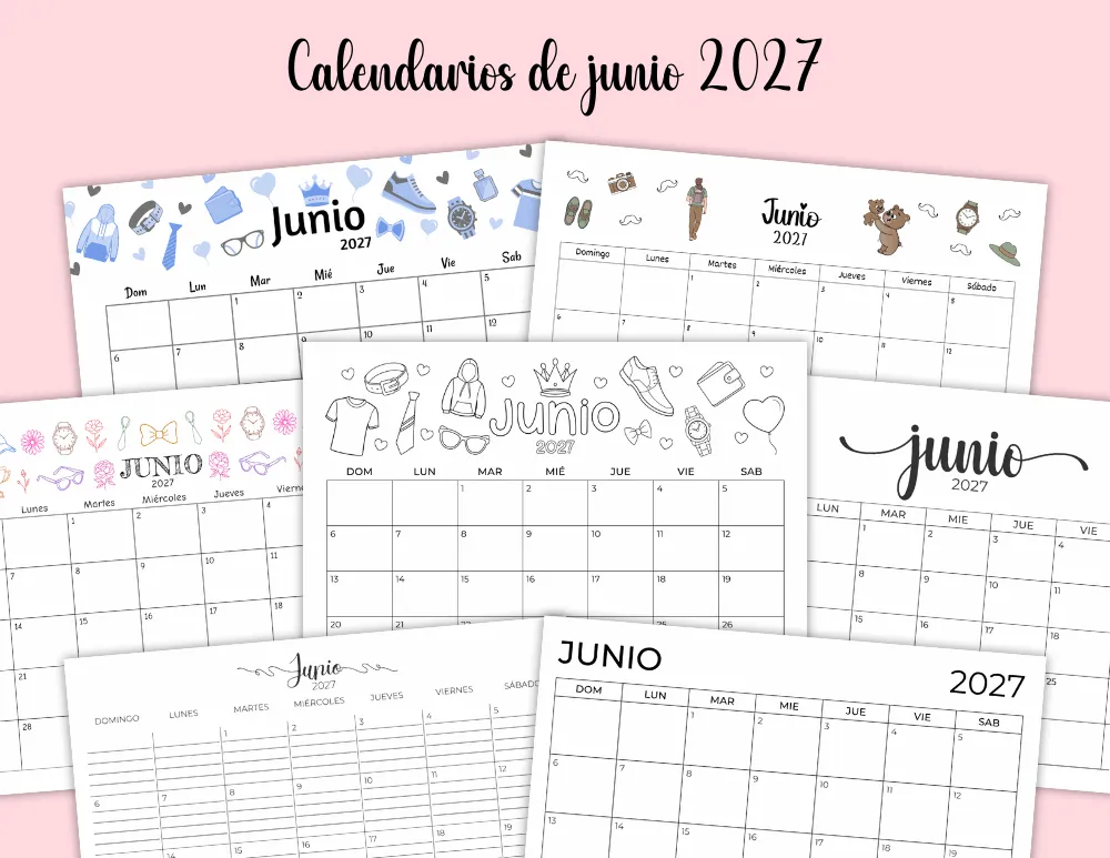 June 2027 Calendar Templates