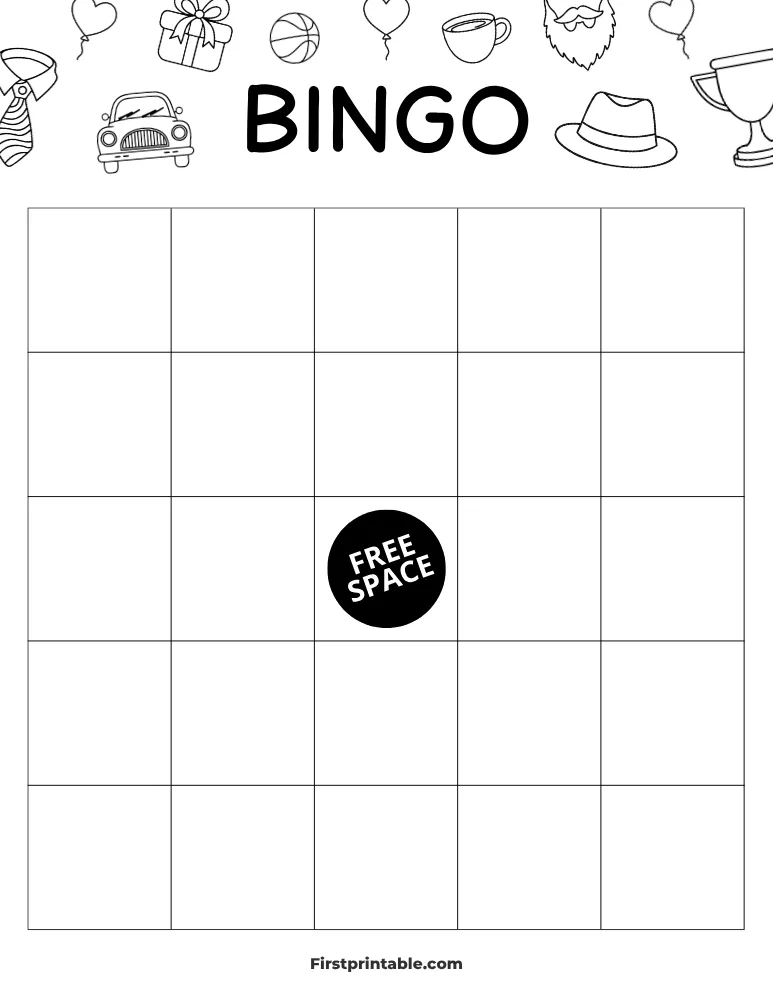 Father's Day Blank Bingo Card 01 - 5x5 