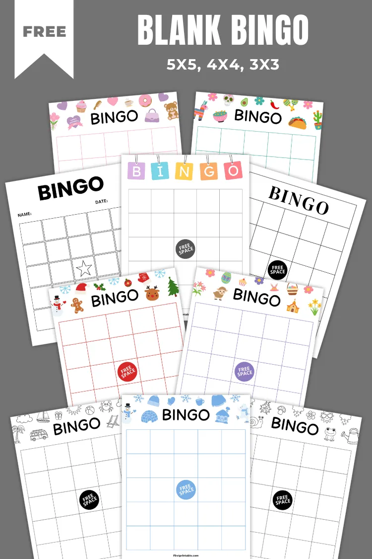 Blank Bingo Cards | 100+ Free PDF Printables
