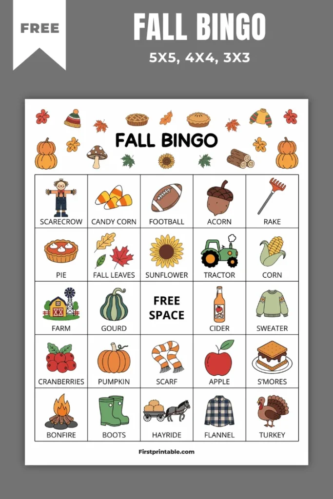 Fall Bingo Cards | 10+ Free PDF Printables