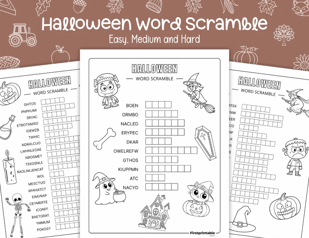 Halloween Word Scramble
