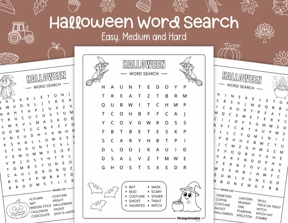 Halloween Word Search