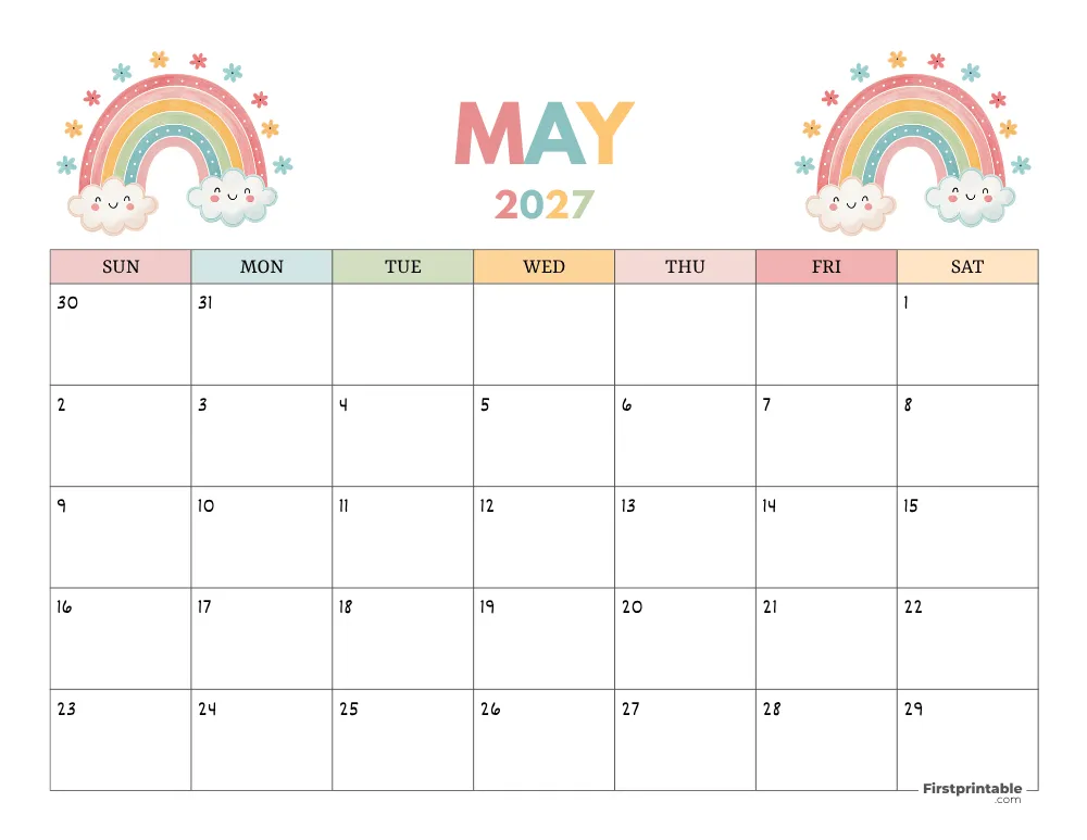 May 2027 Free Calendar