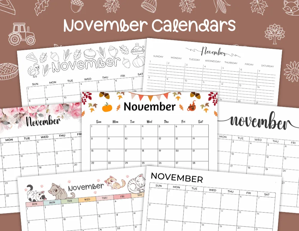 November Calendars