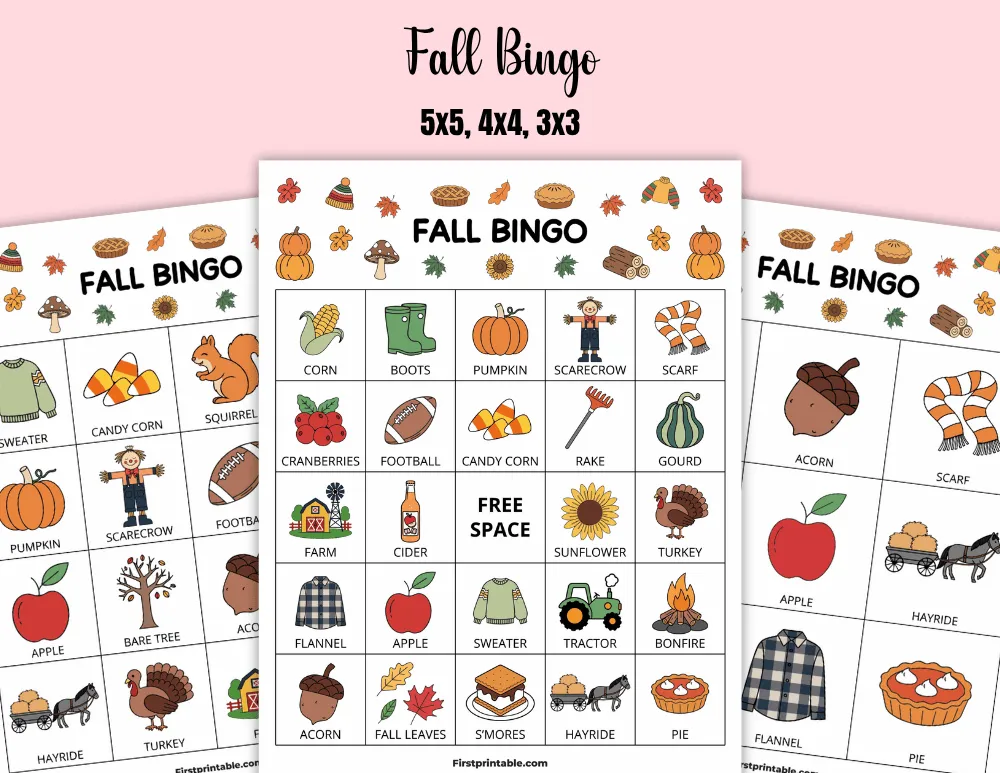 Printable Fall Bingo 01
