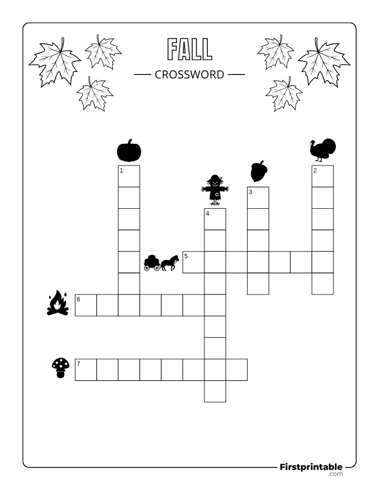 Fall Crossword - Easy 01