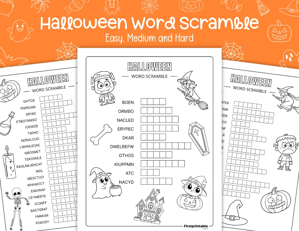 Halloween Word Scramble