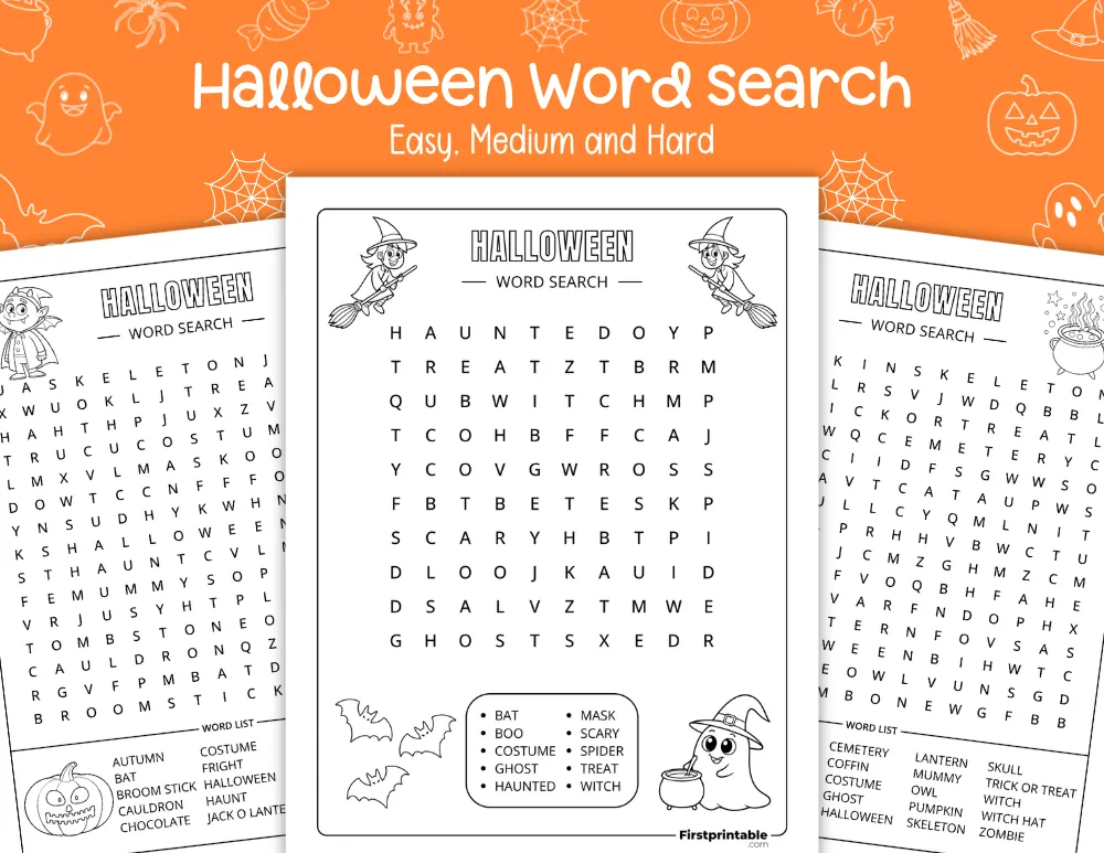 Halloween Word Search