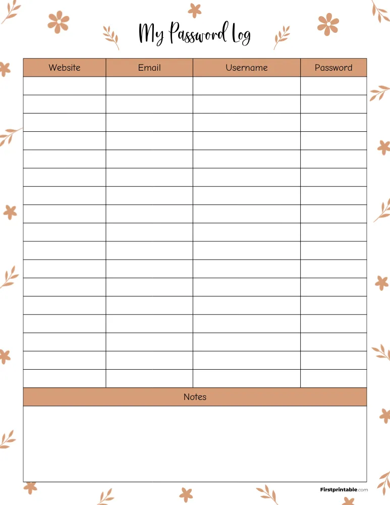 Password Log 15