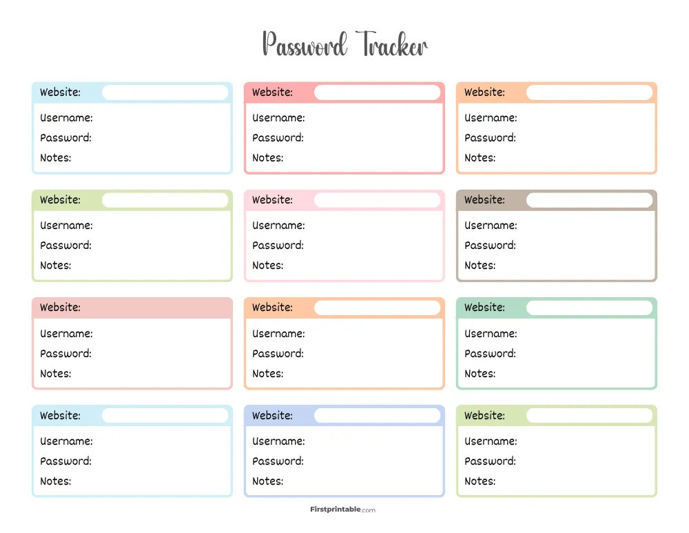 Password Tracker 08