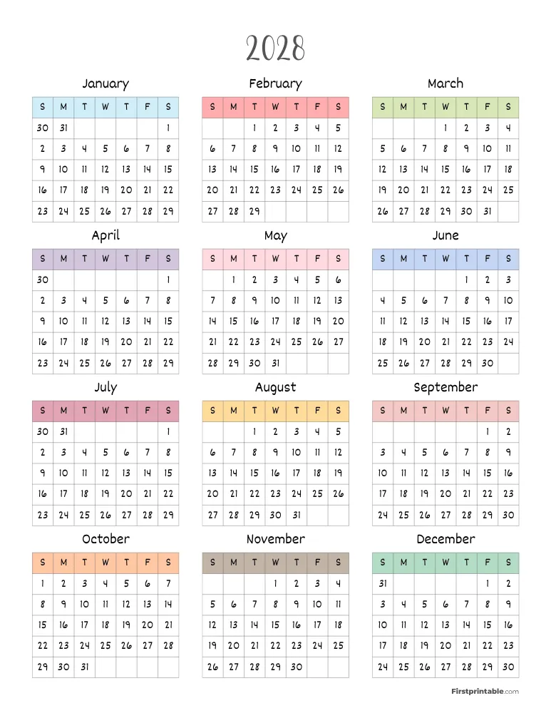 2028 Calendar