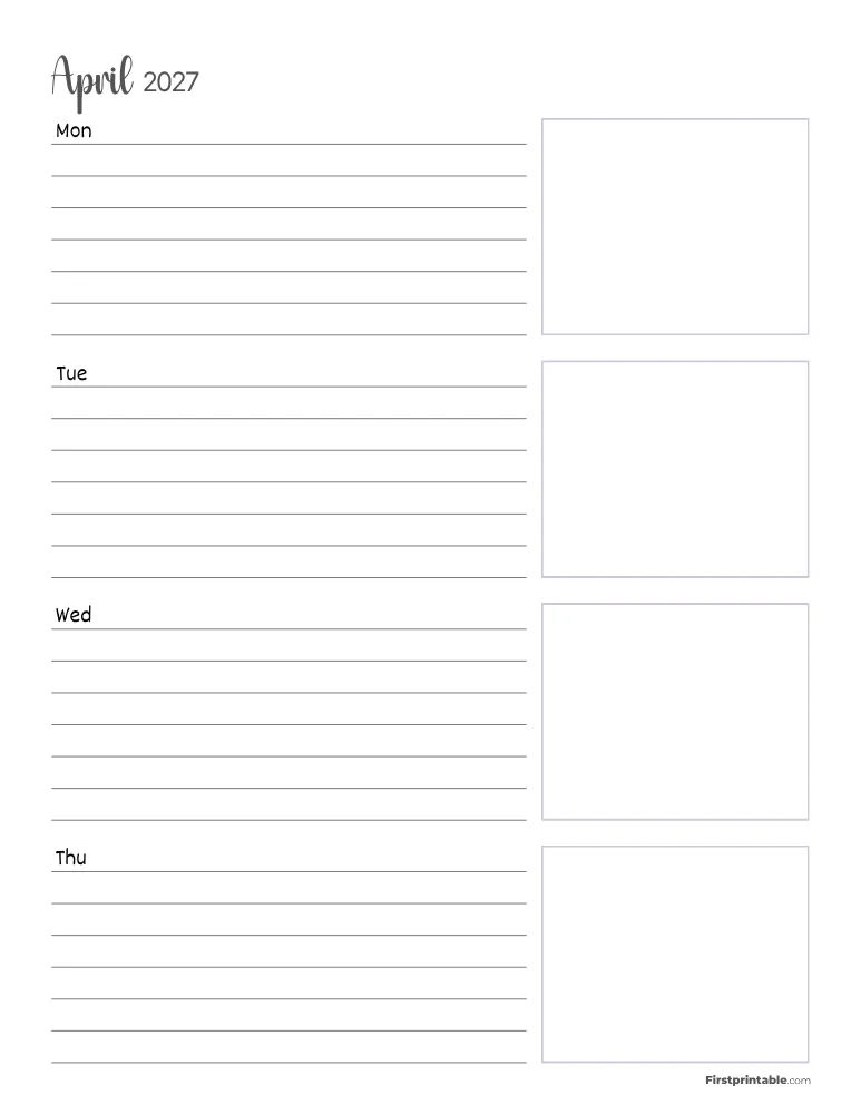 April 2027 - Horizontal Layout 01