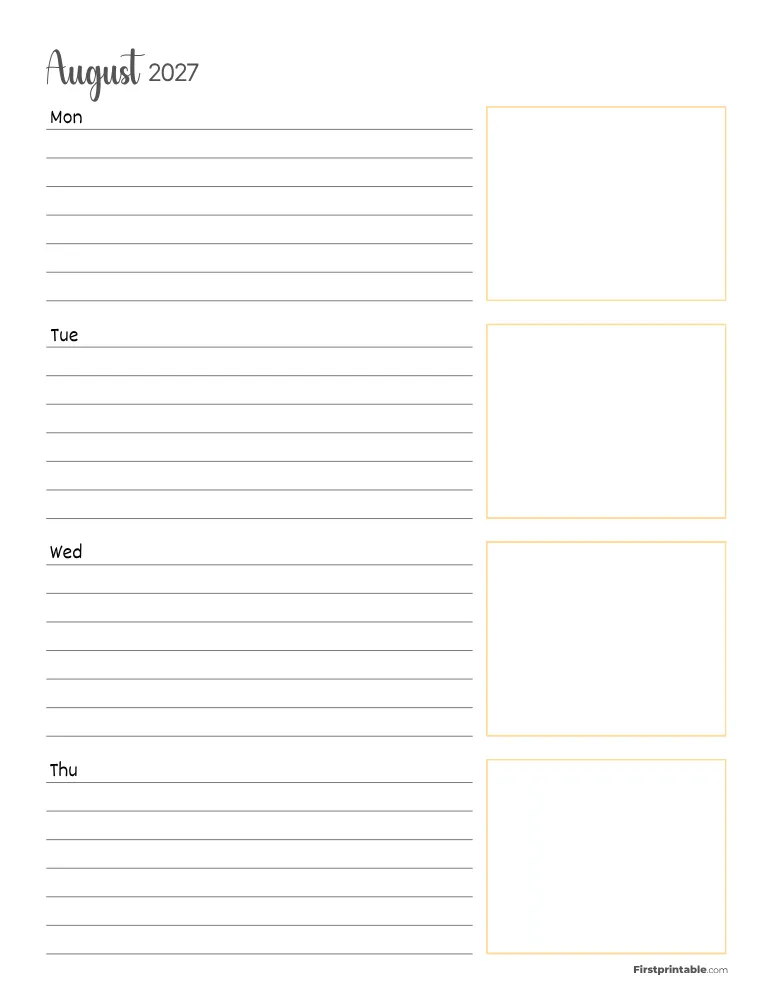 August 2027 - Horizontal Layout 01