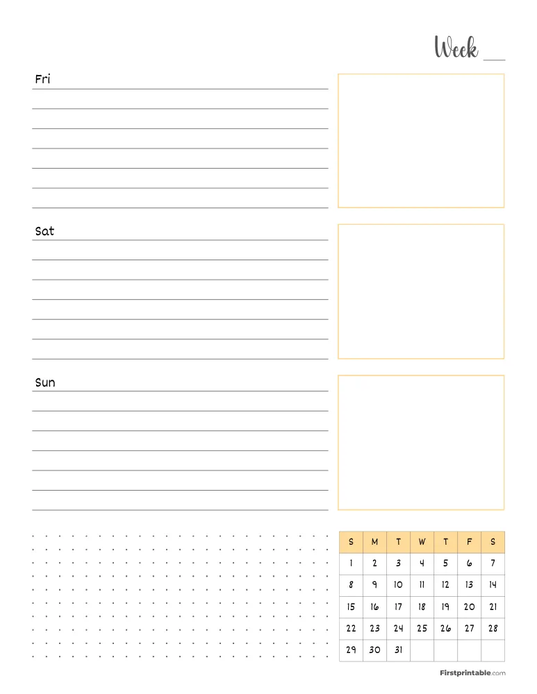 August 2027 - Horizontal Layout 02