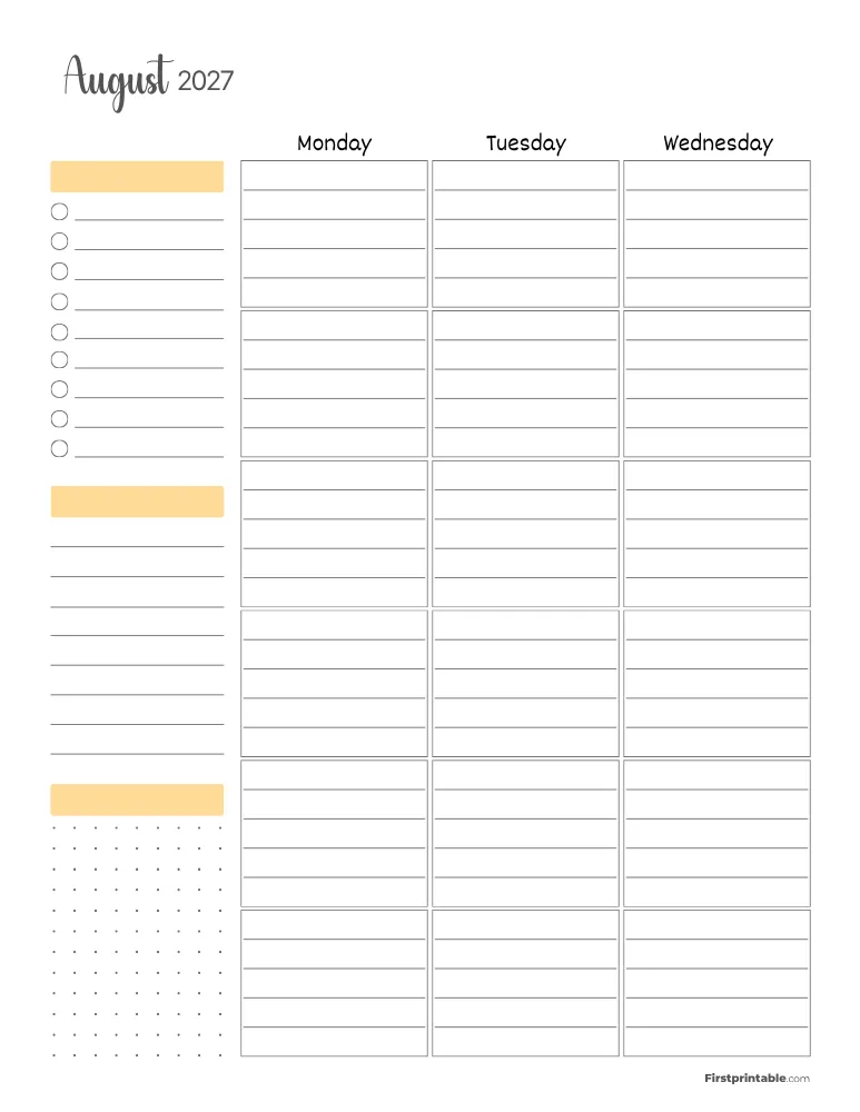 August 2027 - Standard Vertical Layout 01