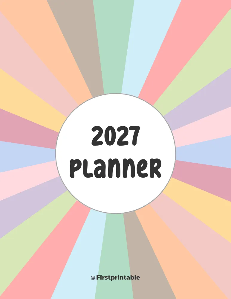 2027 Planner Custom Cover Front Page