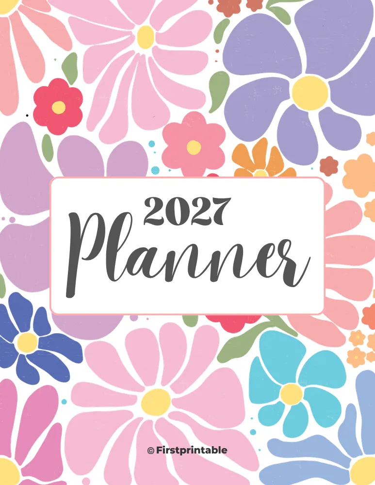 2027 Planner Custom Cover Front Page