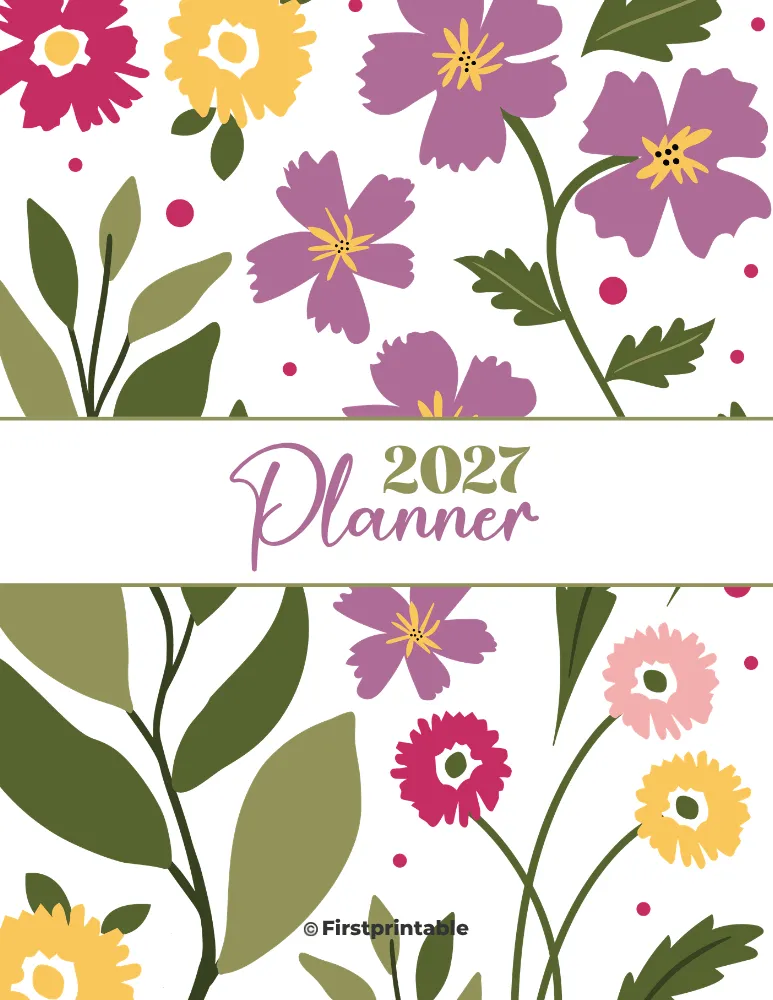 2027 Planner Custom Cover Front Page