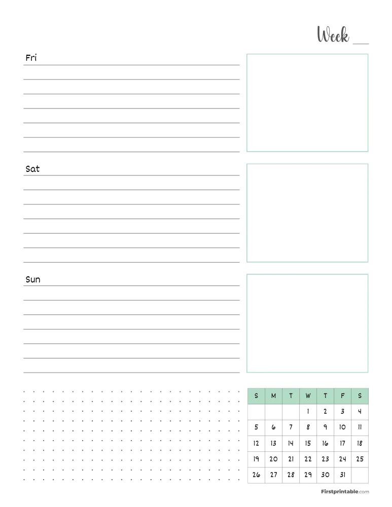 December 2027 - Horizontal Layout 02