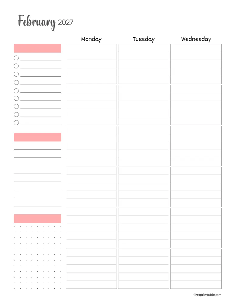 February 2027 - Standard Vertical Layout 01