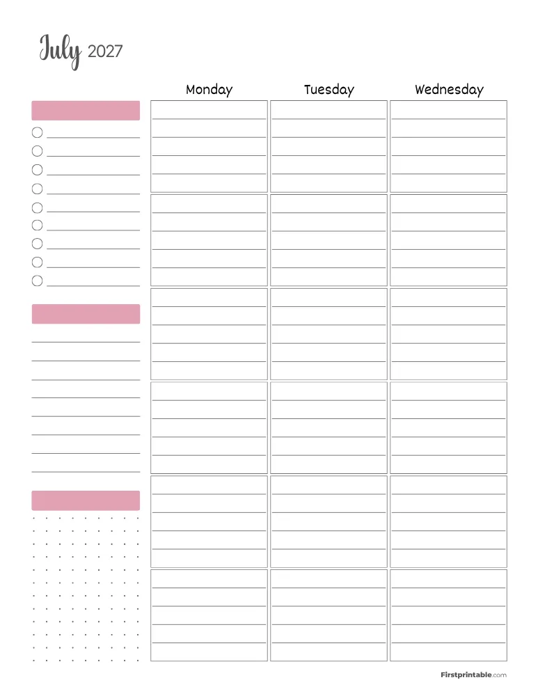 July 2027 - Standard Vertical Layout 01