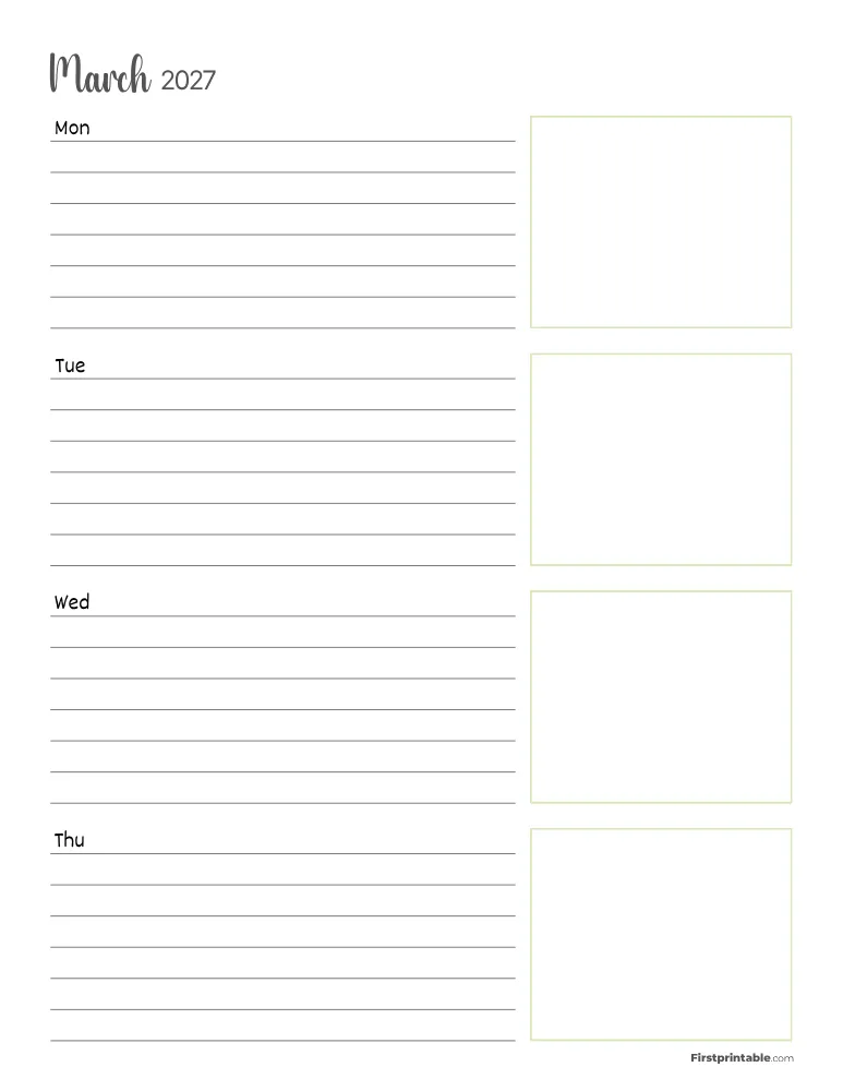 March 2027 - Horizontal Layout 01