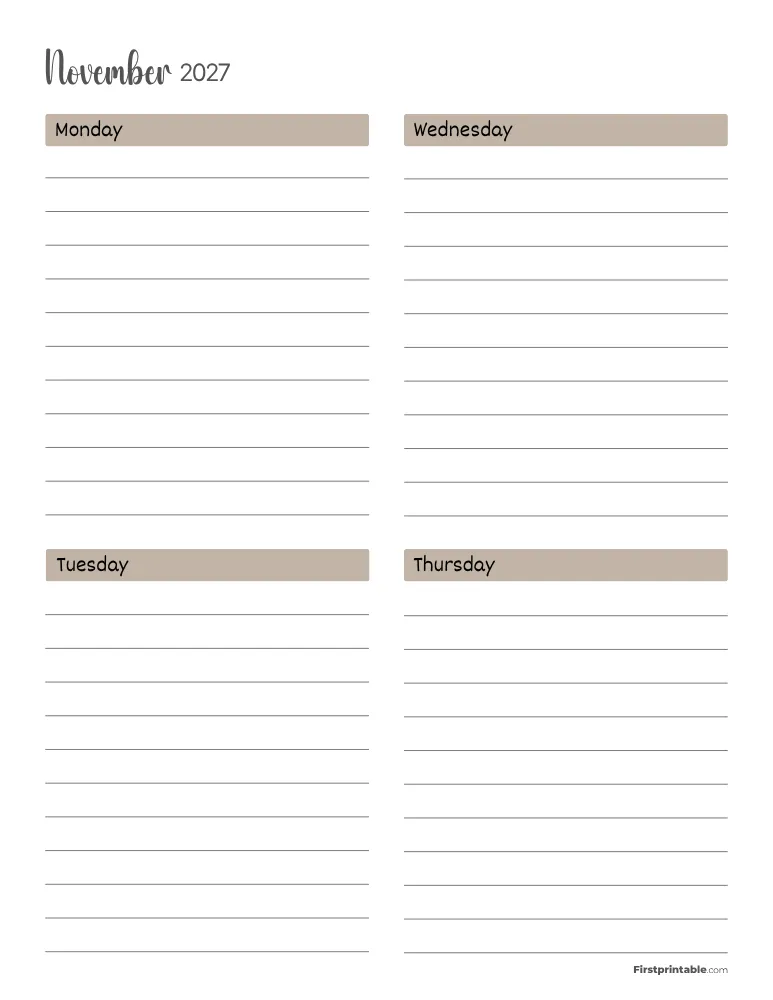 November 2027 - Vertical Layout 01