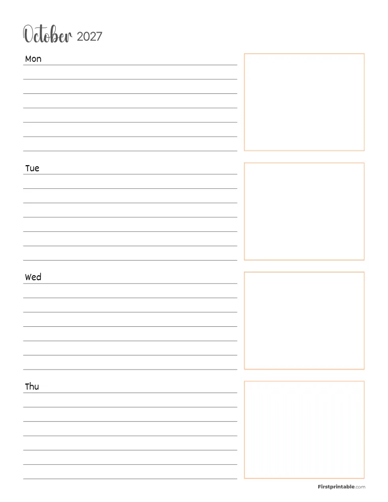 October 2027 - Horizontal Layout 01