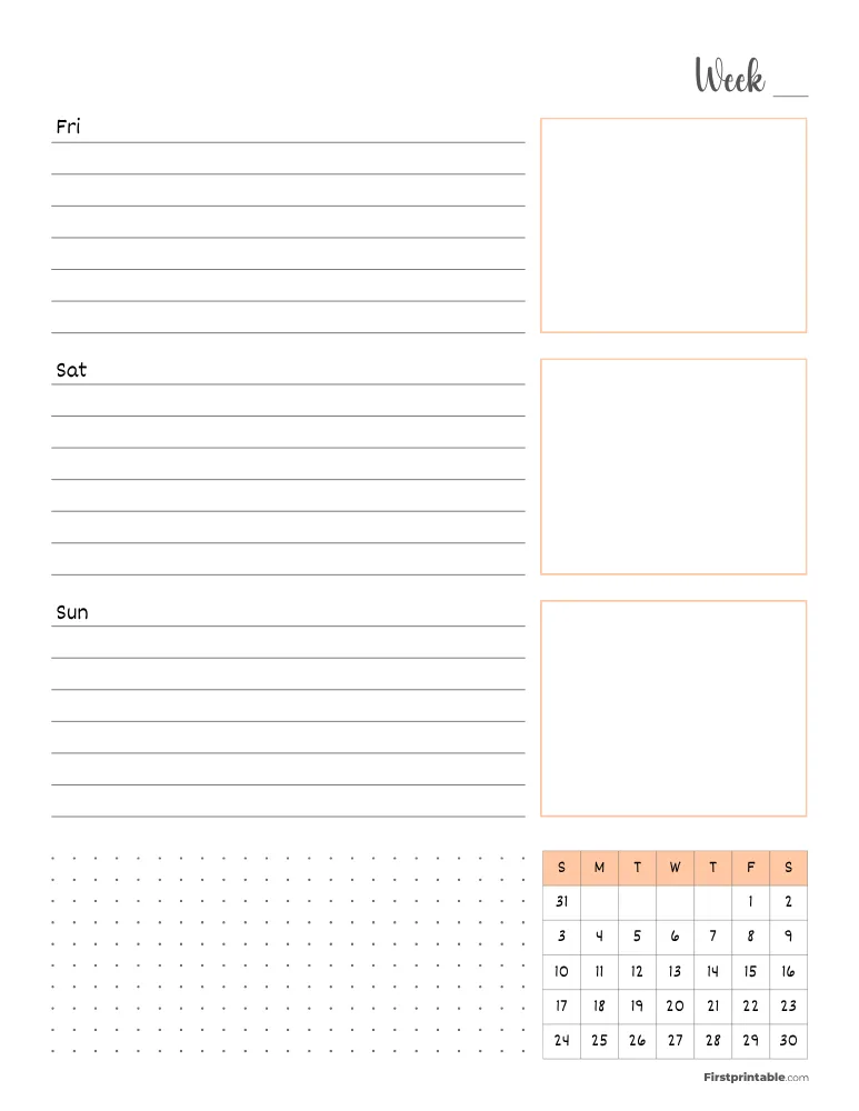 October 2027 - Horizontal Layout 02