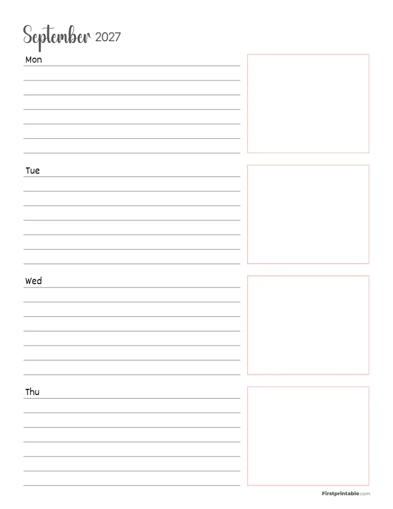 September 2027 - Horizontal Layout 01