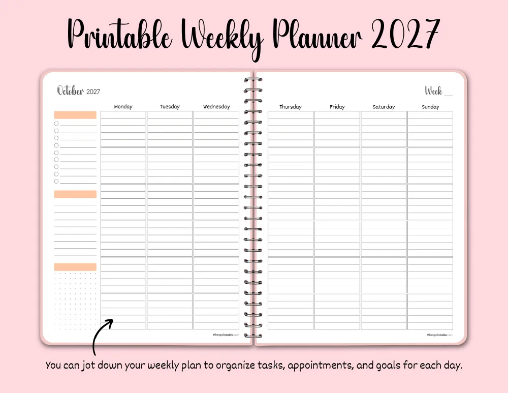 Weekly Planner 2027 Weekly Planner 2027