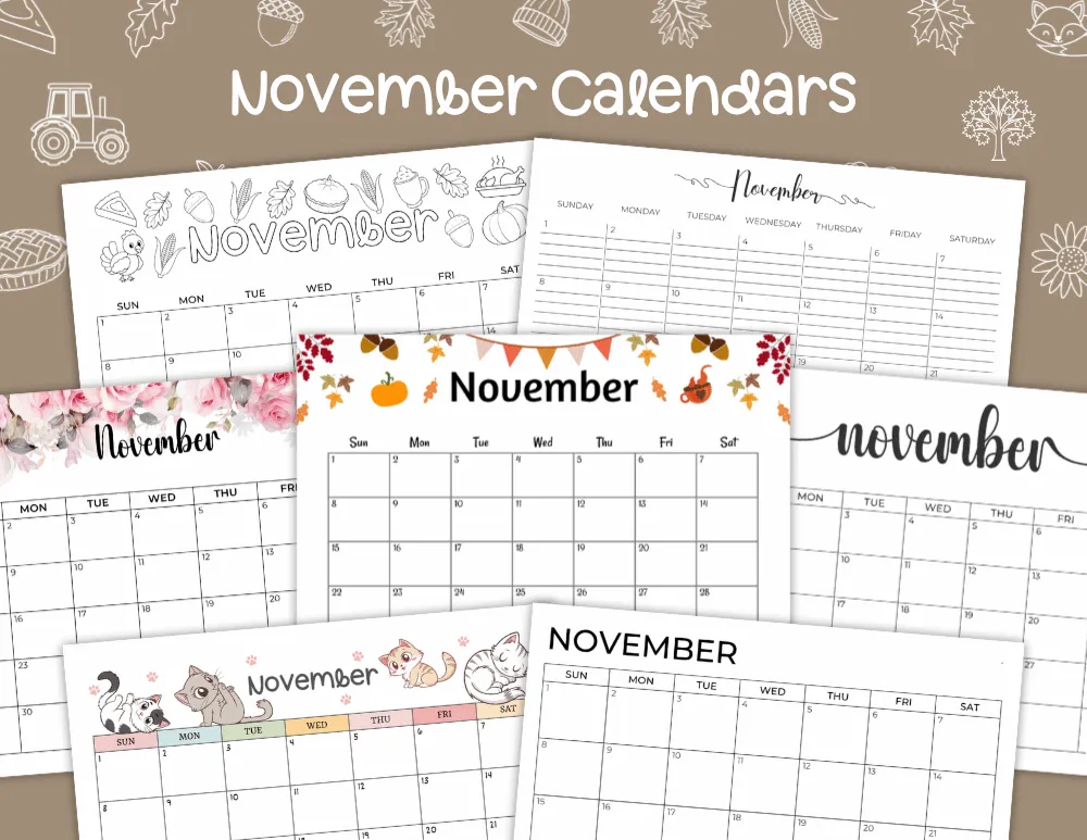 November Calendars