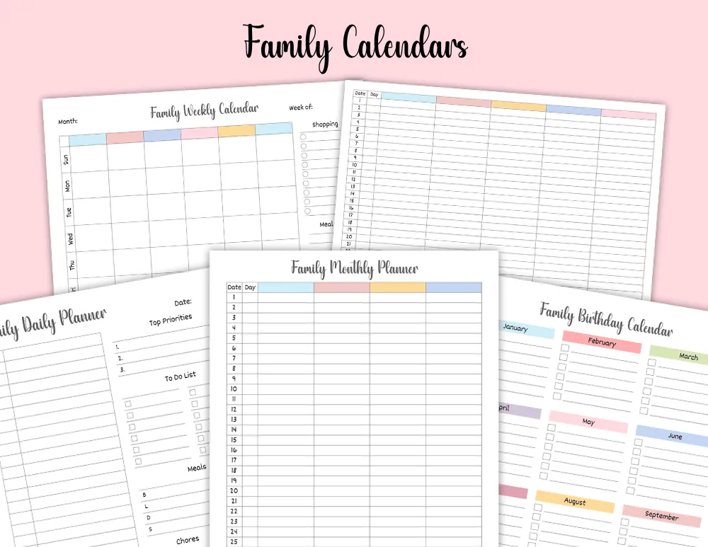 Family Calendars