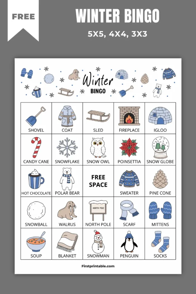 Winter Bingo Cards | 10+ Free PDF Printables