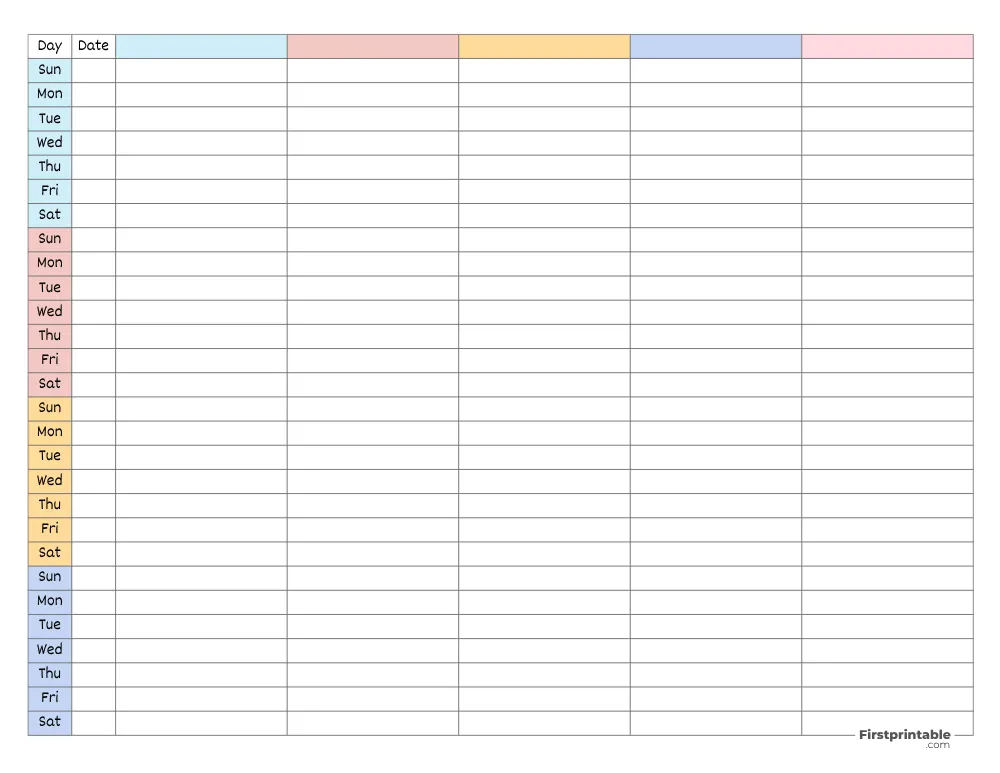 Printable Family Monthly Planner Template 04