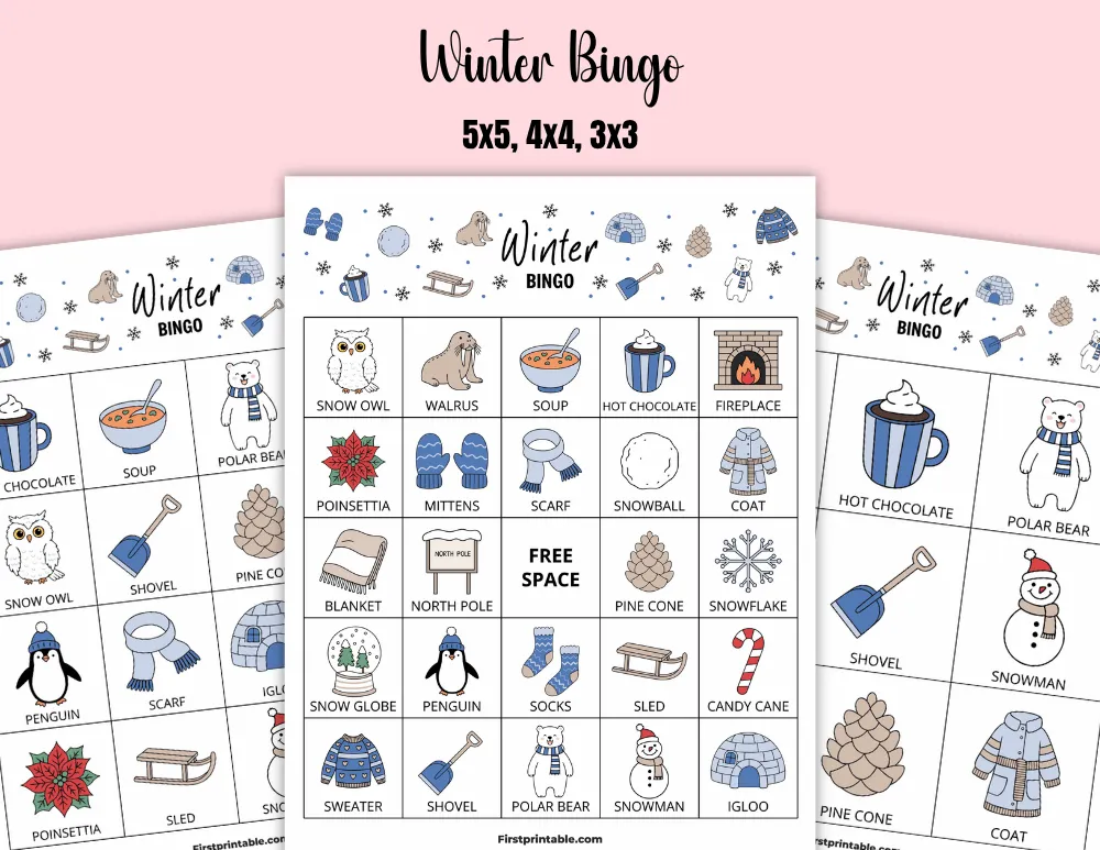 Printable Winter Bingo 01
