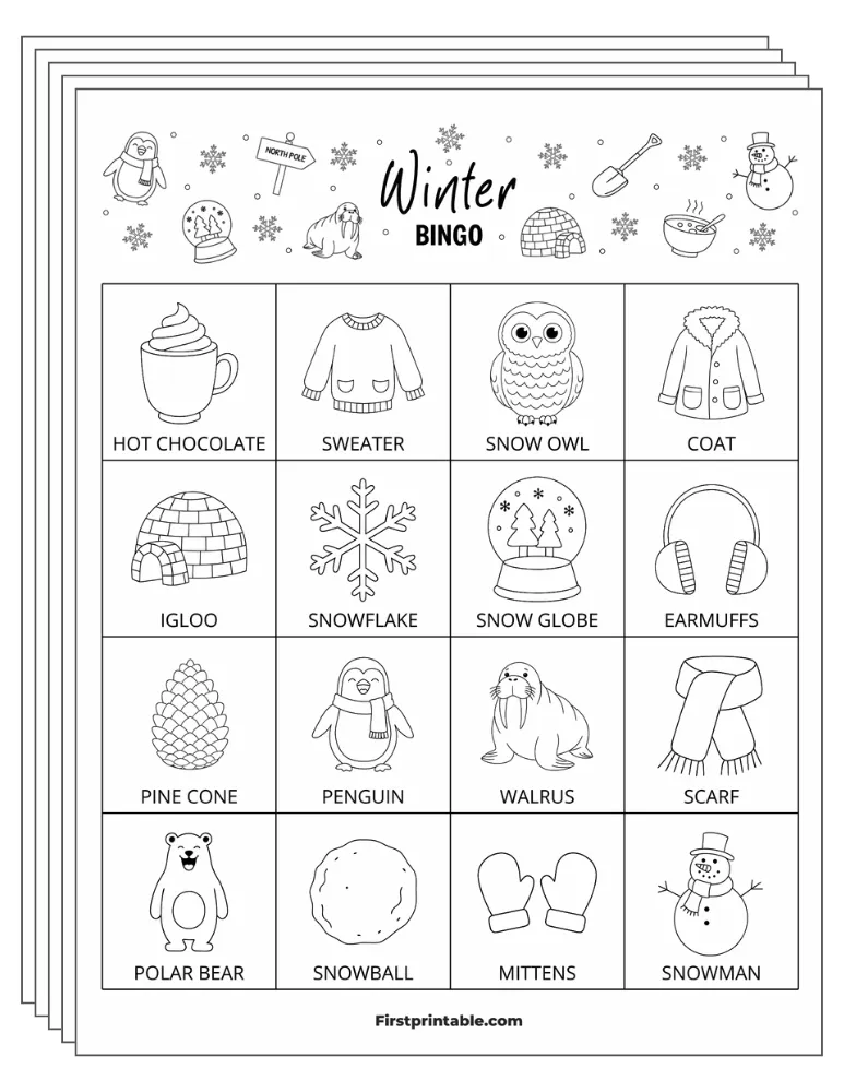 Winter Bingo 02 4x4 30 Cards